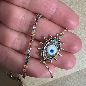 Evil eye bracelet set